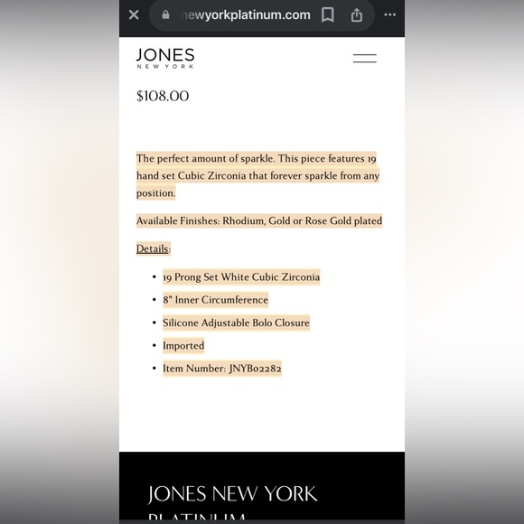 NIB Jones New York Frances Bracelet - MSRP $108 - Picture 7 of 7